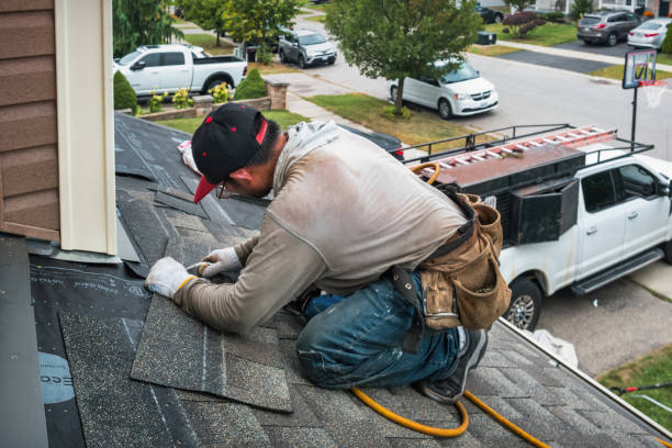 Professional Roofing technician working in Polk, PA